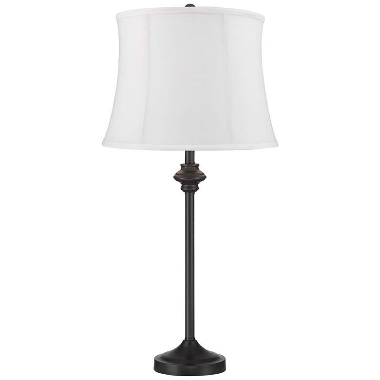 Image 4 360 Lighting 26" High Lynn White Shade Black Buffet Lamps Set of 2 more views