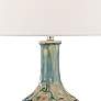 5_360 Lighting 26" High Mid-Century Teal Ceramic Gourd Table Lamp more views