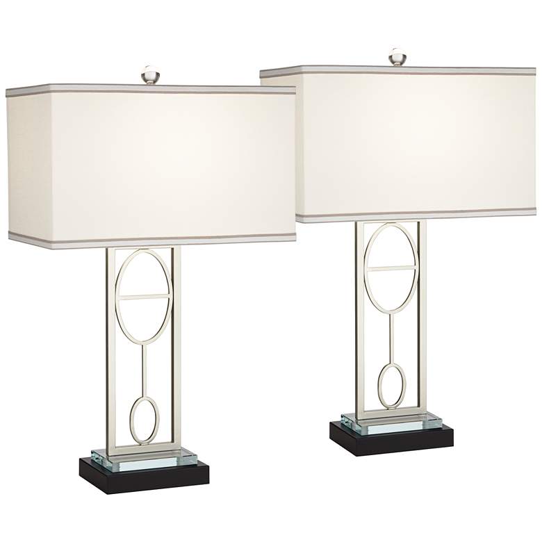 Image 1 360 Lighting 26" High Open Metal Table Lamps Set of 2