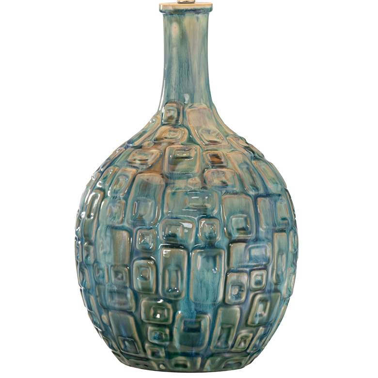Image 5 360 Lighting 26" Mid-Century Teal Ceramic Gourd Table Lamps Set of 2 more views