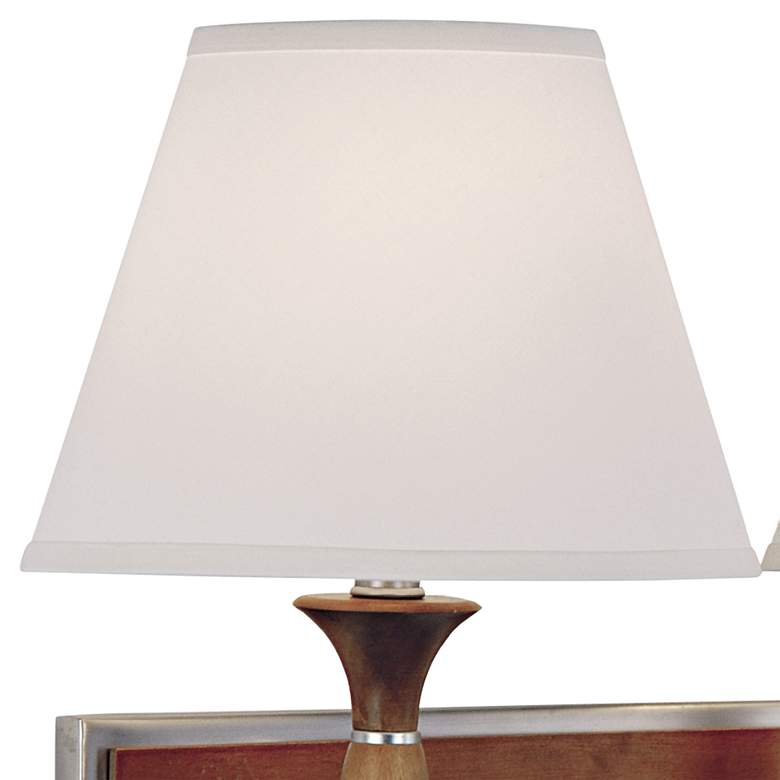 Image 2 360 Lighting 26" Wide Walnut Traditional Plug-In Twin Shade Wall Light more views