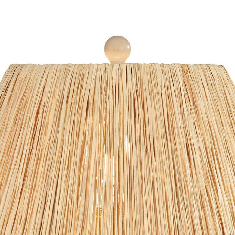 Image 3 360 Lighting 27 1/2" High Raffia Shade Sand Finish Table Lamp more views