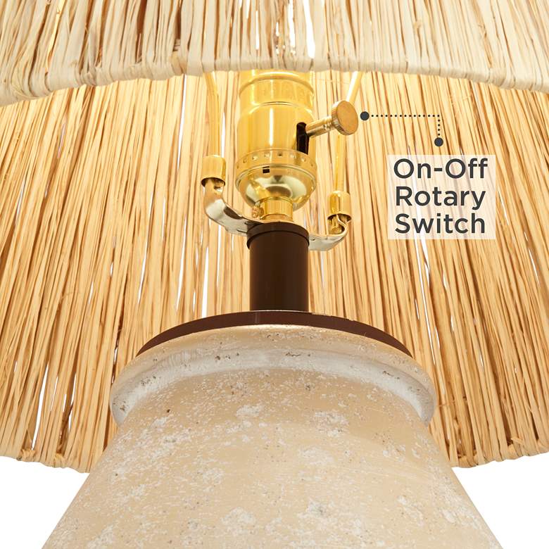Image 5 360 Lighting 27 1/2" High Raffia Shade Sand Finish Table Lamp more views