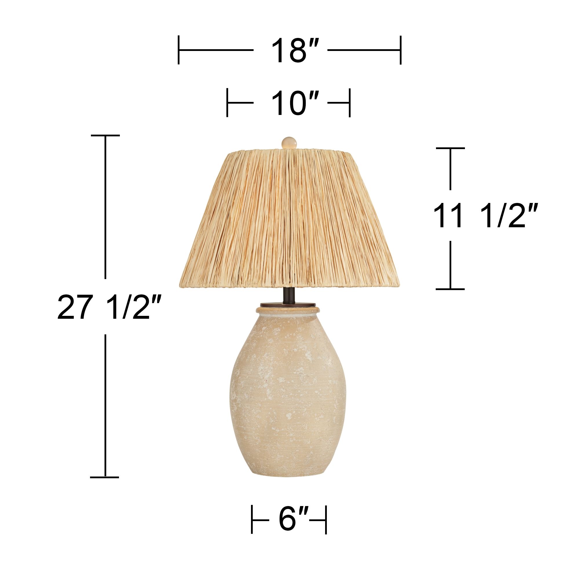 360 Lighting 27 1/2" High Raffia Shade Sand Finish Table Lamp