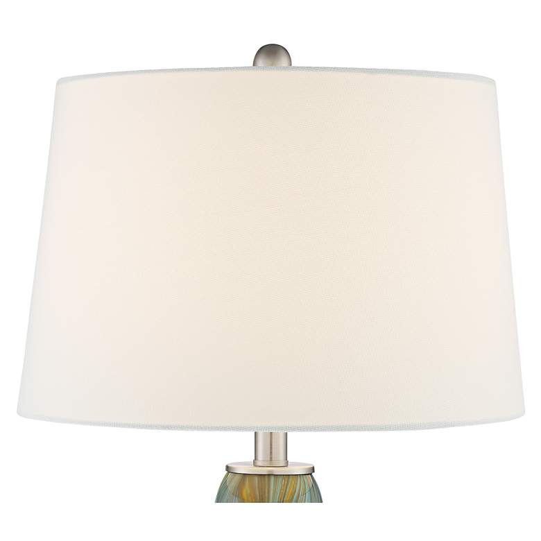 Image 4 360 Lighting 29 1/2" Azure Glass Lamps Set of 2 with Smart Sockets more views