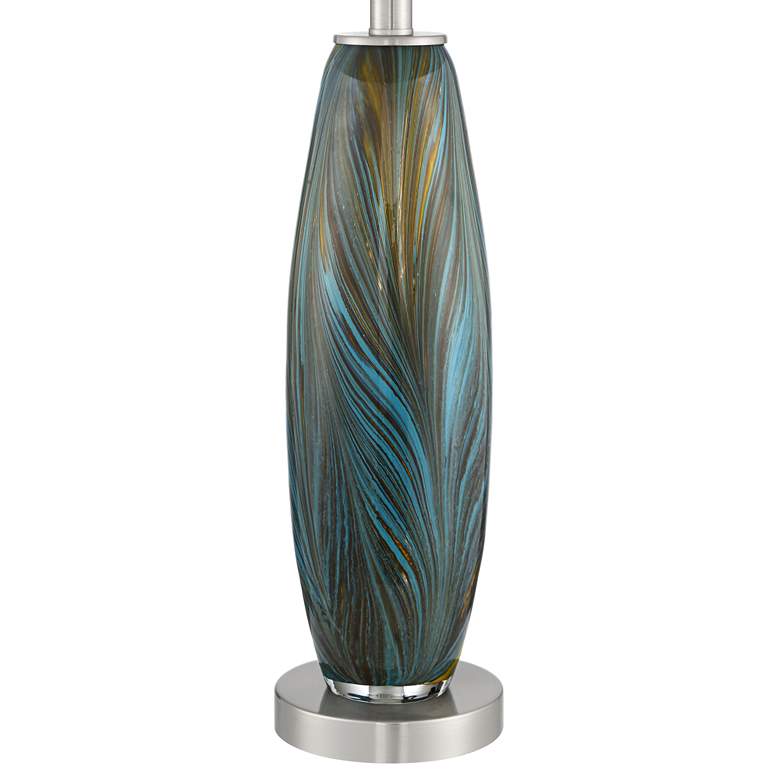 Image 6 360 Lighting 29 1/2" Azure Glass Lamps Set of 2 with Smart Sockets more views