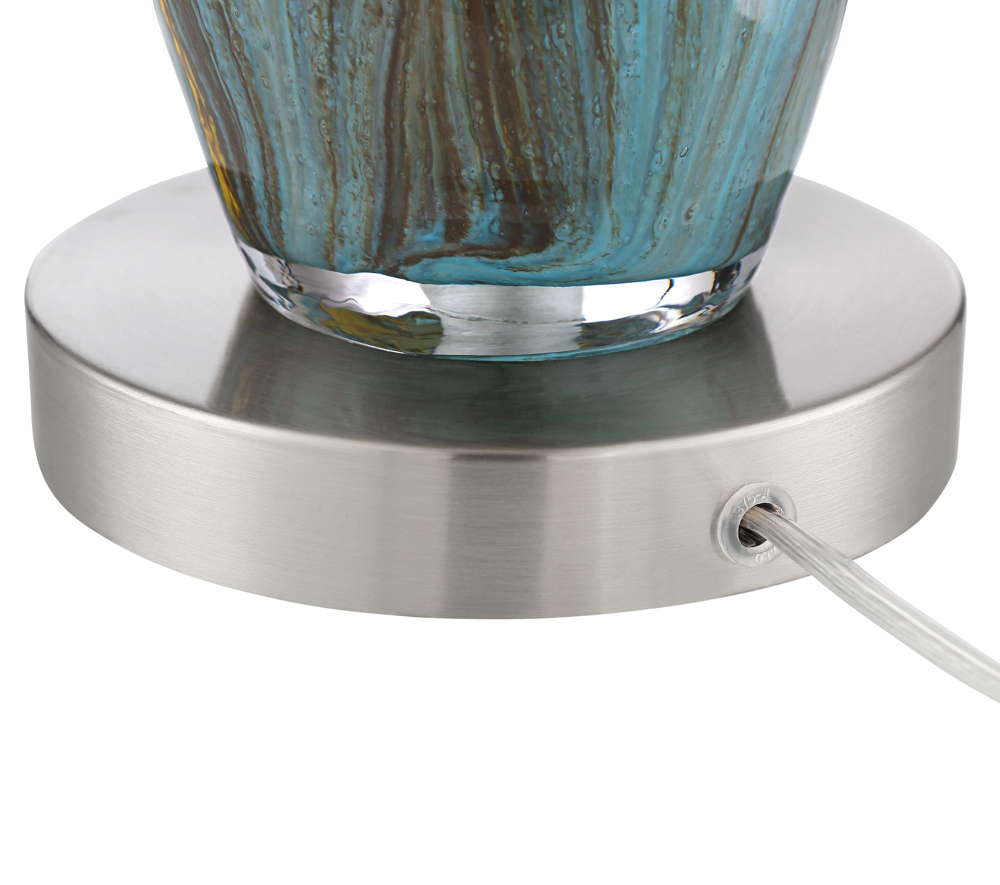 Image 7 360 Lighting 29 1/2" Azure Glass Lamps Set of 2 with Smart Sockets more views