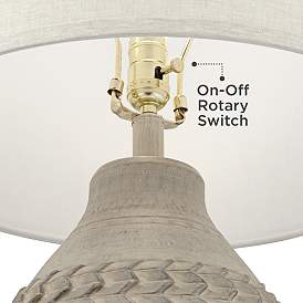 Image5 of 360 Lighting 29 1/2" High Southwest Braided Carvings Jar Table Lamp more views