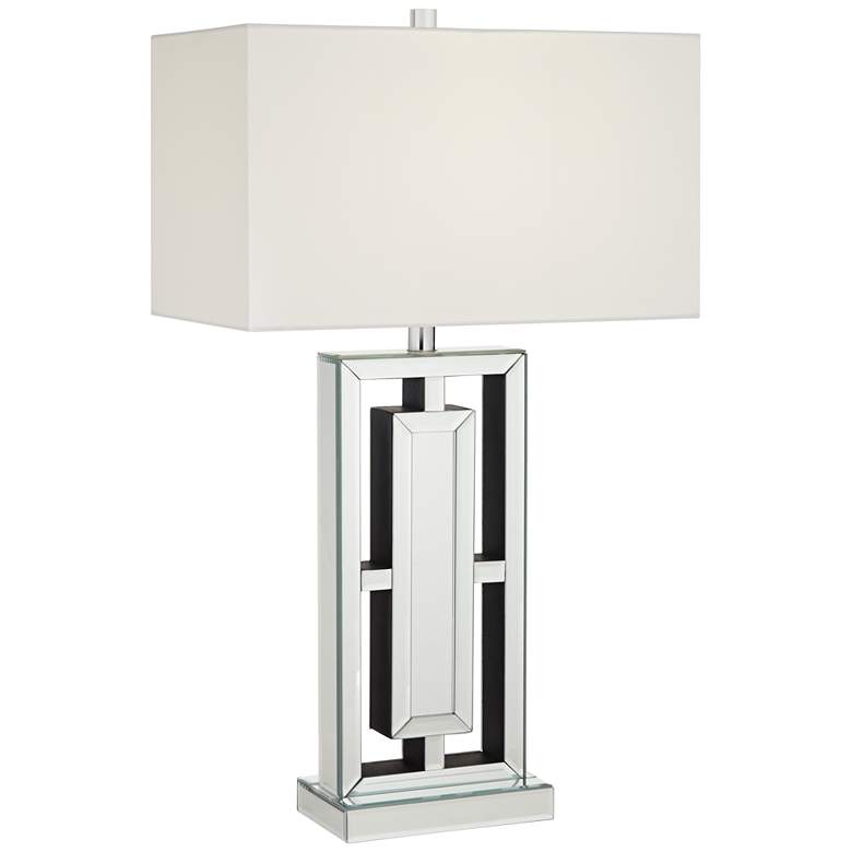 Image 2 360 Lighting 29 inch High Rectangular Modern Mirrored Table Lamp