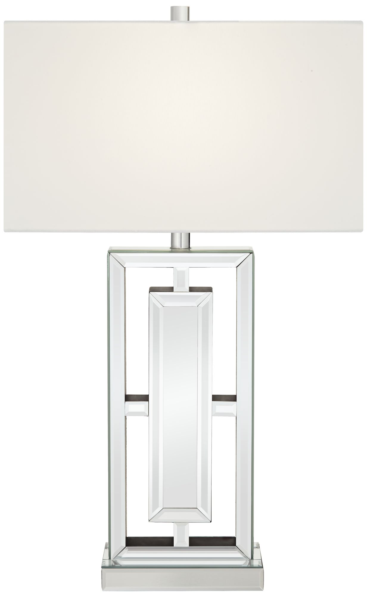 360 Lighting 29" High Rectangular Modern Mirrored Table Lamp