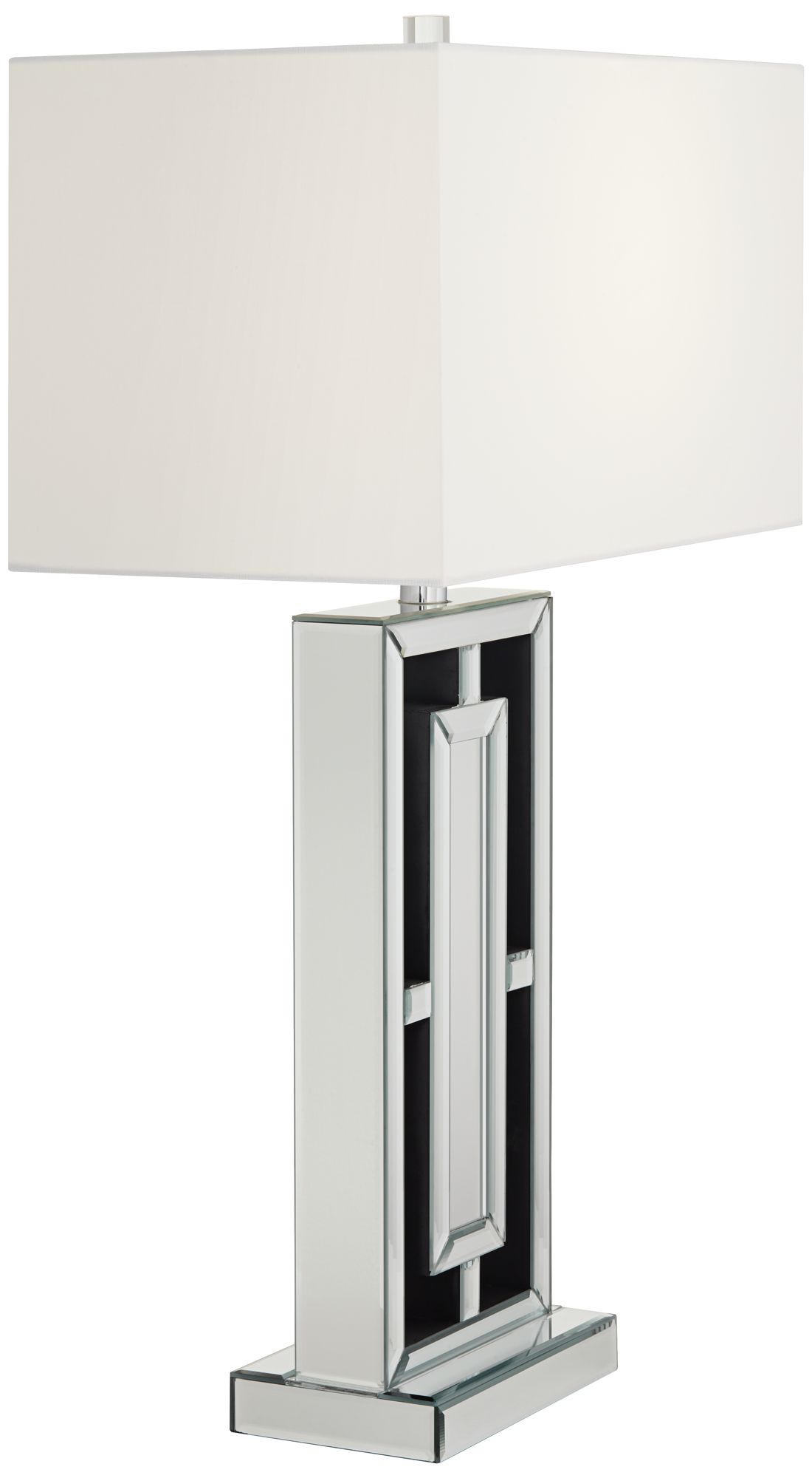 360 Lighting 29" High Rectangular Modern Mirrored Table Lamp