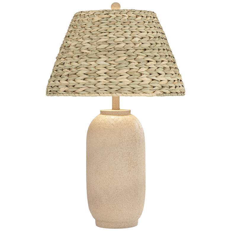 Image 2 360 Lighting 30" High Seagrass Shade Sand Finish Table Lamp