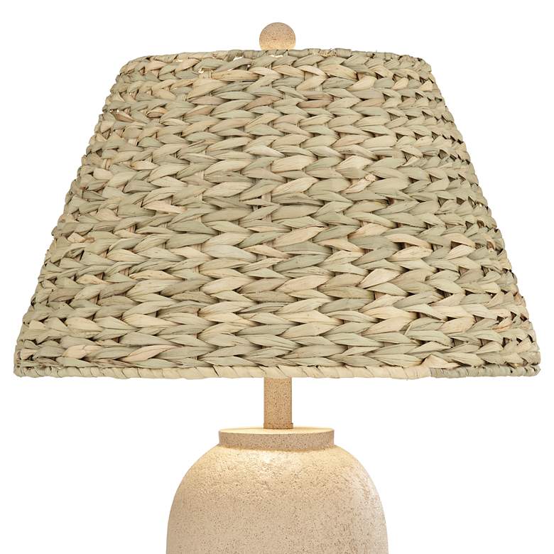 Image 4 360 Lighting 30" High Seagrass Shade Sand Finish Table Lamp more views