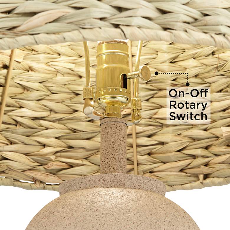Image 5 360 Lighting 30" High Seagrass Shade Sand Finish Table Lamp more views