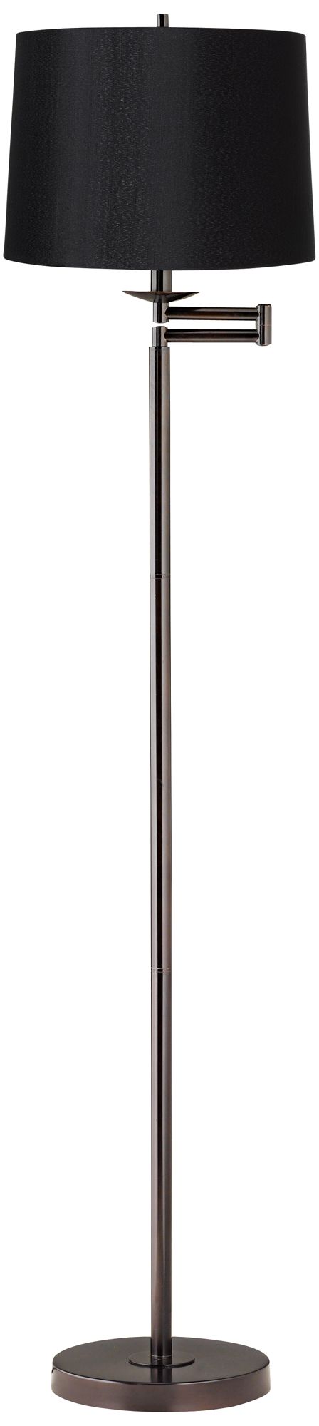 360 Lighting 60 1 2 Black Drum Bronze Swing Arm Floor Lamp