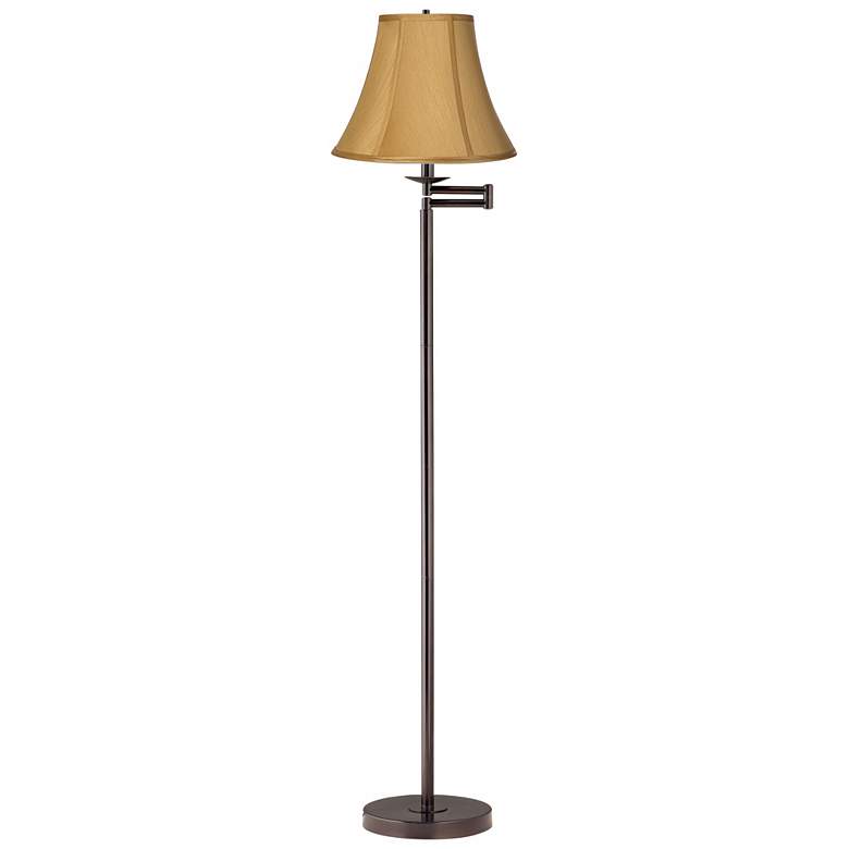 Image 1 360 Lighting 60 1/2" High Coppery Gold Bronze Swing Arm Floor Lamp