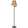 360 Lighting 60 1/2" High Coppery Gold Bronze Swing Arm Floor Lamp