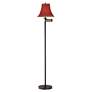 360 Lighting 60 1/2" High Red Rust and Bronze Swing Arm Floor Lamp