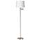 360 Lighting 60 1/2" High White Brushed Nickel Swing Arm Floor Lamp