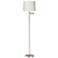 360 Lighting 60 1/2" White Drum Brushed Nickel Swing Arm Floor Lamp