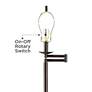 3_360 Lighting 60" High Beige Pleated Shade Bronze Swing Arm Floor Lamp more views