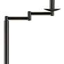4_360 Lighting 60" High Beige Pleated Shade Bronze Swing Arm Floor Lamp more views