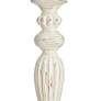 5_360 Lighting 60" High Linen Drum Vintage Chic Antique White Floor Lamp more views