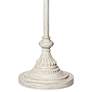 6_360 Lighting 60" High Linen Drum Vintage Chic Antique White Floor Lamp more views