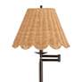 2_360 Lighting 60" High Natural Rattan and Bronze Swing Arm Floor Lamp more views