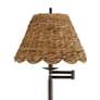 2_360 Lighting 60" High Natural Water Grass Shade Swing Arm Floor Lamp more views