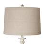 360 Lighting 60"  Linen Drum Vintage Chic Antique White Floor Lamp