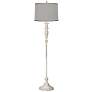 2_360 Lighting 60" Platinum Gray Antique White Vintage Chic Floor Lamp