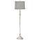 360 Lighting 60" Platinum Gray Antique White Vintage Chic Floor Lamp