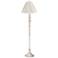 360 Lighting 60" Traditional Ivory Pleat and Antique White Floor Lamp