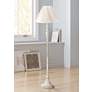 1_360 Lighting 60" Traditional Ivory Pleat and Antique White Floor Lamp
