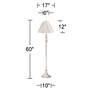 6_360 Lighting 60" Traditional Ivory Pleat and Antique White Floor Lamp more views