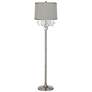 2_360 Lighting 62 1/2" Crystals Platinum Gray Brushed Nickel Floor Lamp