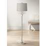1_360 Lighting 62 1/2" Crystals Platinum Gray Brushed Nickel Floor Lamp