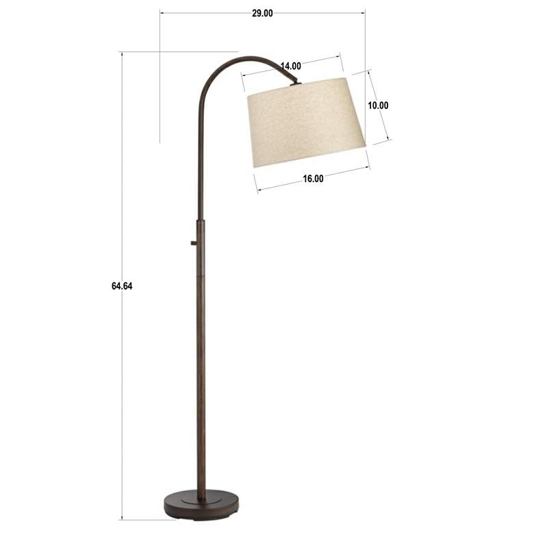 Image 7 360 Lighting 65 1/2" High Corrie Bronze Downbridge Floor Lamp more views