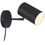 360 Lighting 7" High Carla Black Plug-In USB Wall Lamp with Dimmer
