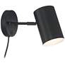 360 Lighting 7" High Carla Black Plug-In USB Wall Lamp with Dimmer