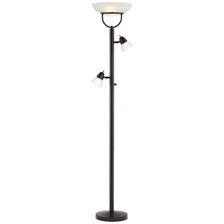 Image 2 360 Lighting 70 inch High 3-in-1 Bronze Modern Torchiere Floor Lamp