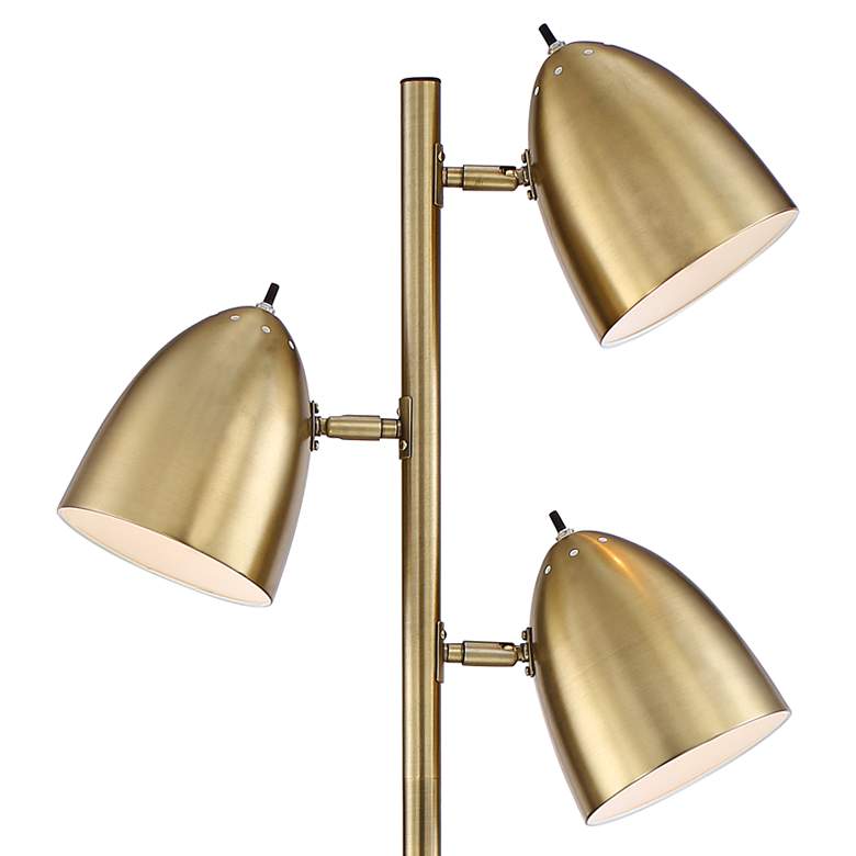Image 3 360 Lighting Aaron 64" Brass 3-Light Modern Floor Lamps Set of 2 more views