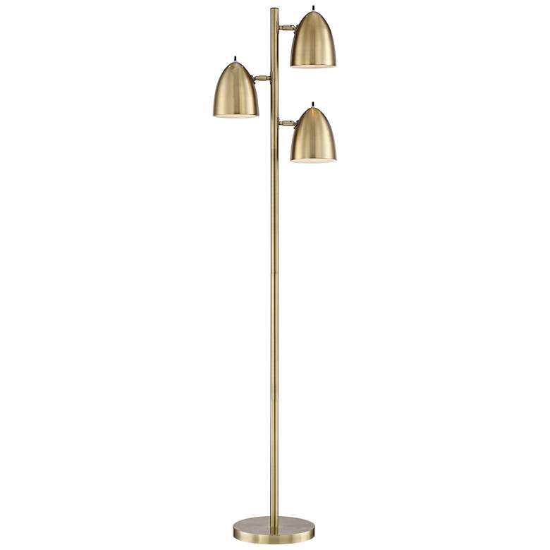 Image 6 360 Lighting Aaron 64" Brass 3-Light Modern Floor Lamps Set of 2 more views