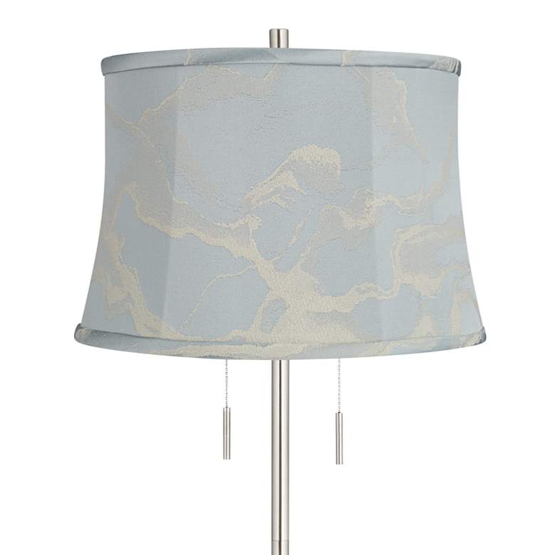 Image 2 360 Lighting Abba 65" High Brushed Steel Blue Swirl Shade Floor Lamp more views