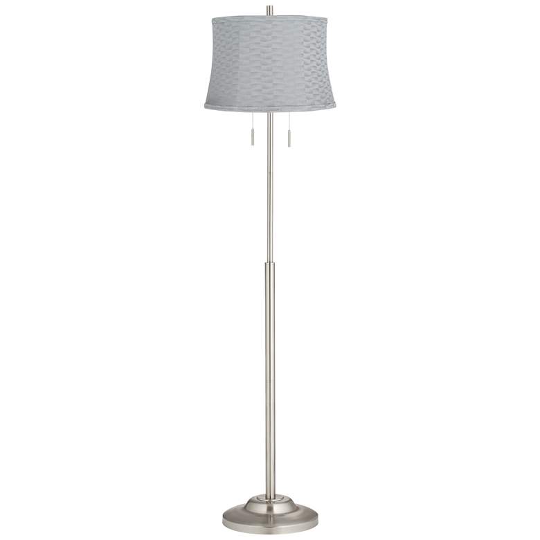 Image 1 360 Lighting Abba 65" High Brushed Steel Gray Shade Floor Lamp