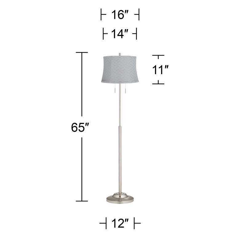 Image 5 360 Lighting Abba 65" High Brushed Steel Gray Shade Floor Lamp more views