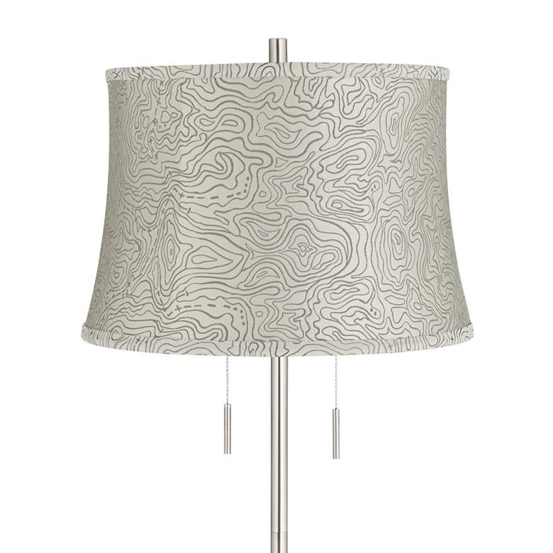 Image 2 360 Lighting Abba 65" High Brushed Steel Newlin Cream Shade Floor Lamp more views