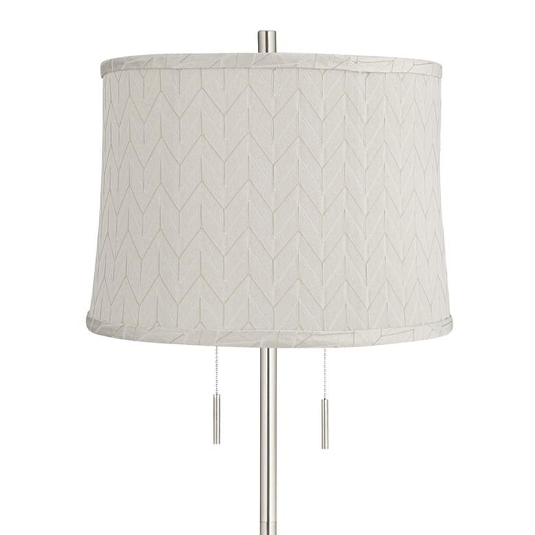 Image 2 360 Lighting Abba 65" High Brushed Steel Sanmen Cream Shade Floor Lamp more views