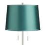 2_360 Lighting Abba 65" High Brushed Steel Soft Teal Shade Floor Lamp more views